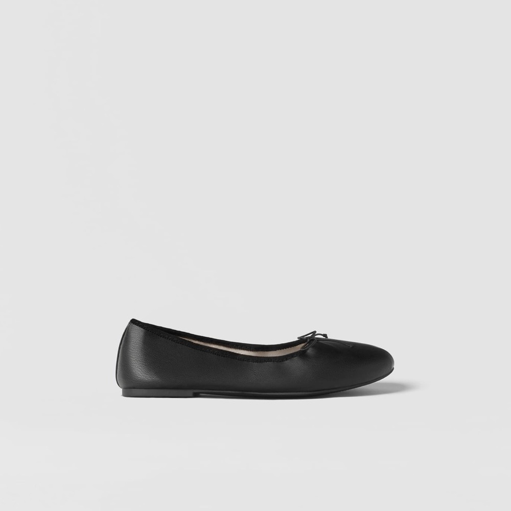 Zara kids black ballet dress shoes size 12 (7.2 in)
